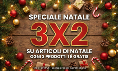 3x2 sui prodotti di Natale