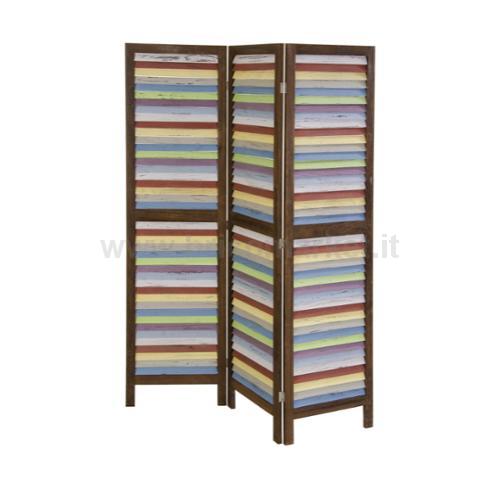 PARAVENTO COUNTRY 132X3XH168CM MULTICOLORE WASHED