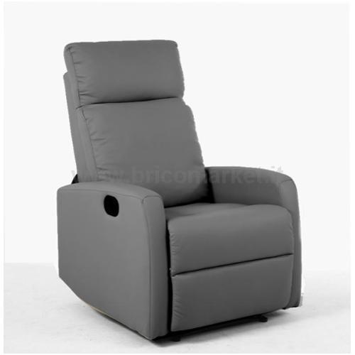 POLTRONA IN ECOPELLE 66X88X98H RECLINER MANUALE CM