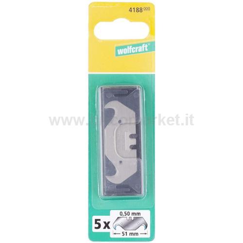 00096662 - SET 5 LAME AD UNCINO 51MM