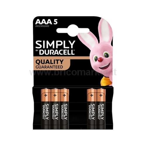 PILE DURACELL SIMPLY MINISTILO AAA 2400 5PZ